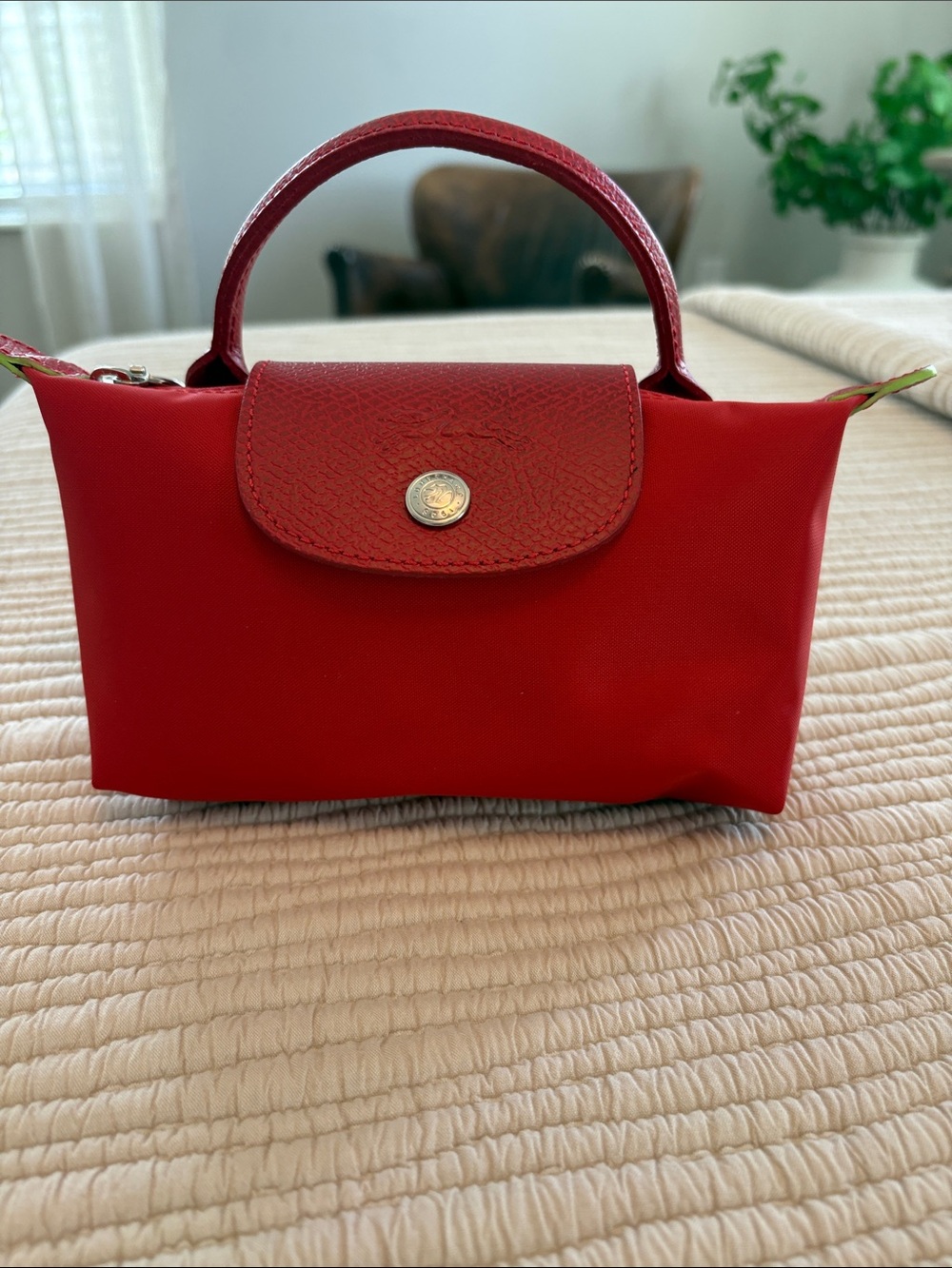 Longchamp Red Top-Handle Women's Bag - Classic Compact Style